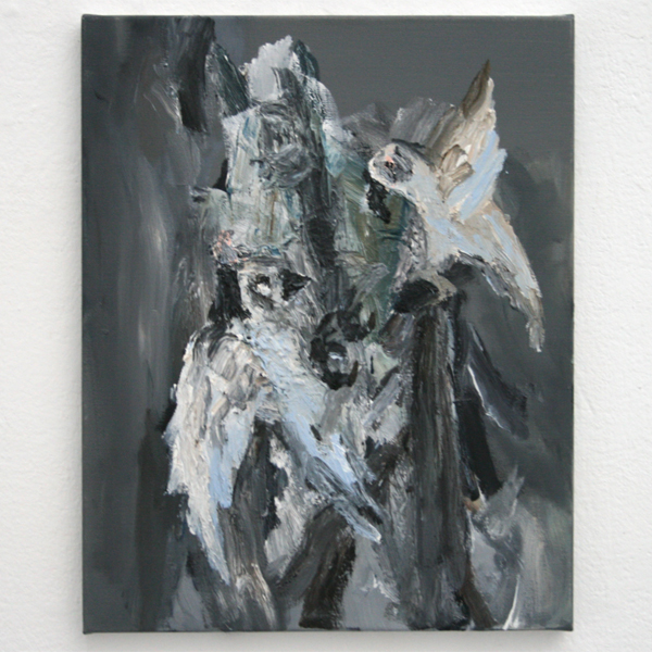 Eva Raeder - 2 Vogel - 50x40cm Gemengde technieken op linnen Eva Raeder - 2 Vogel - 50x40cm Gemengde technieken op linnen