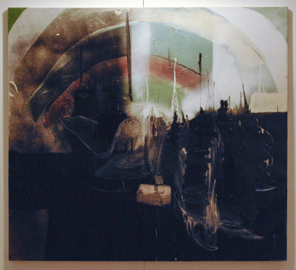 Evelynn van Damme - Boog - 110x100cm Olieverf en aerosol op canvas