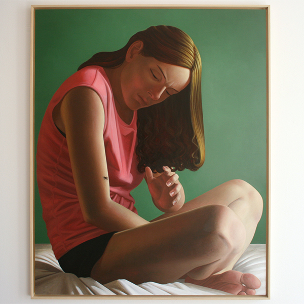 Falk Gernegroß - The Annoying Fly - 140x113cm Olieverf op MDF Falk Gernegroß - The Annoying Fly - 140x113cm Olieverf op MDF