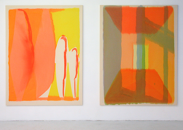 Fiona Mackay - Poplar & Open Sunday Closed Monday - 175x135cm Batik op canvas