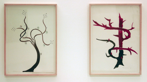 Fons Haagman - Cinq Abres Pour Hermann Filott - Papier met kralen (2 uit de reeks van 5 op de foto)