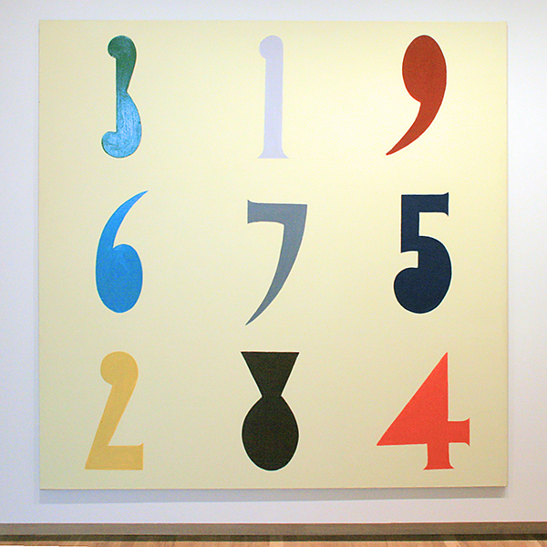 Fons Haagmans - Groot Cijferschilderij 1 - Latex en Permacrylverf op doek 1987