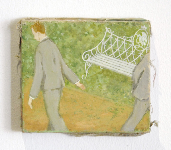 Francis Alys - Cruiser, Dyptiek van de Deja-Vu Serie - Olieverf en encaustiek op doek 1995