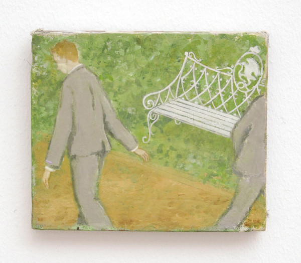 Francis Alys - Cruiser, Dyptiek van de Deja-Vu Serie - Olieverf en encaustiek op doek 1995