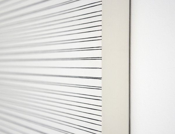 Francois Morellet - 2 Trames inegales avec 10 interferences - Olieverf op hout, 1973 (detail)