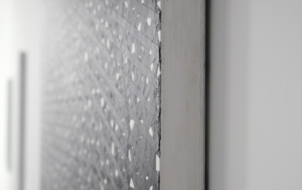 Francois Morellet - 8 trames, 0 - 22,5 - 45 - 67,5 -  90 - 112,5 - 135 - 157,5 - Zeefdruk op hout, 1971 (detail)