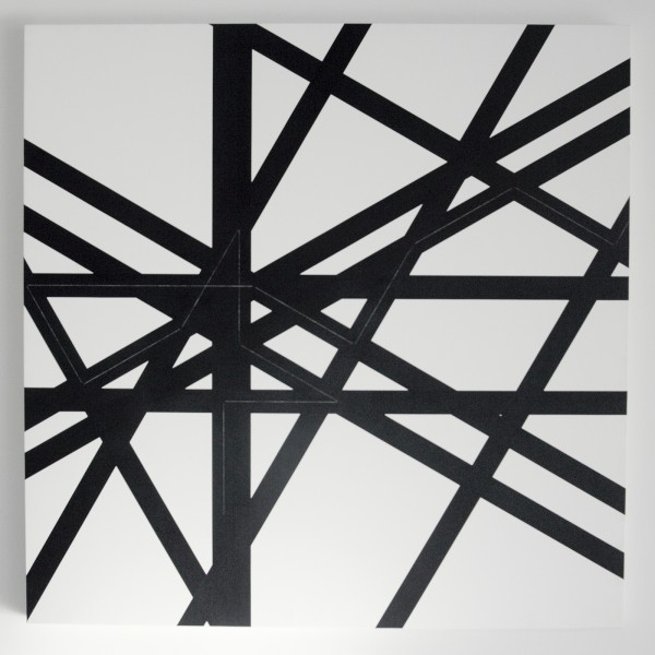 Francois Morellet - Pi Puissant n, 3, 1 = 30, 13 decmiales - Acrylverf op doek op hout, 1998