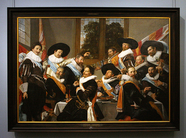 Frans Hals - Feestbal van Officieren van de Cluveniersschutterij - Olieverf op doek 1627