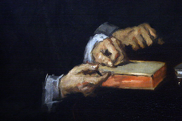 Frans Hals - Regenten van het Oudemannenhuis - Olieverf op canvas 1664 (detail)