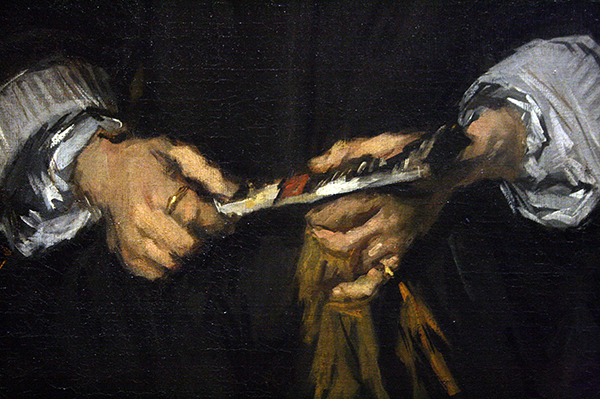 Frans Hals - Regentessen van het Oudemannenhuis - Olieverf op doek 1664 (detail)