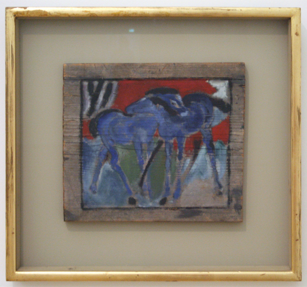 Franz Marc - Blaue Fohlen - Verf op paneel Franz Marc - Blaue Fohlen - Verf op paneel