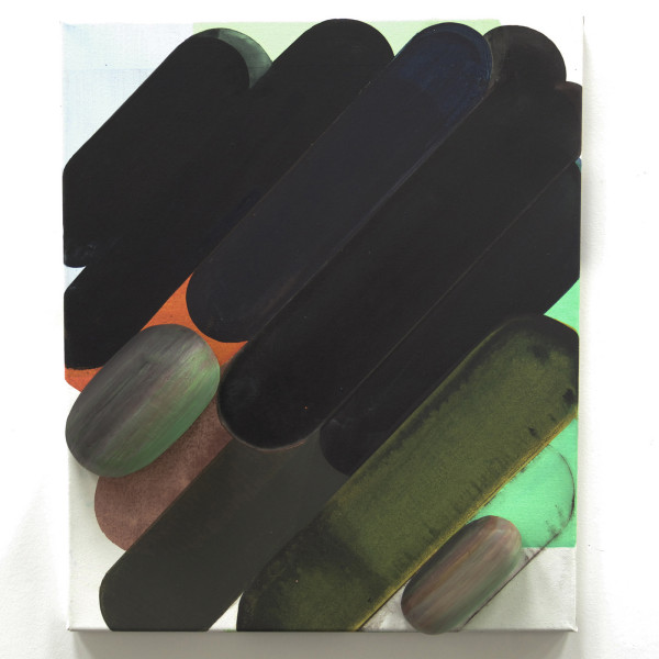 Gabrielle van de Laak - Veg Box - 60x50cm Acrylverf, pigment en polystyreen op katoen