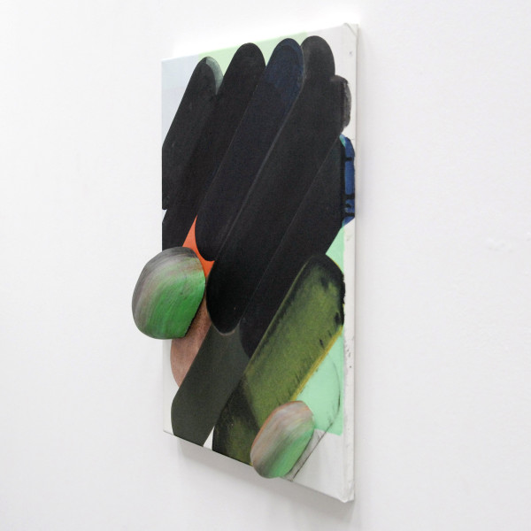 Gabrielle van de Laak - Veg Box - 60x50cm Acrylverf, pigment en polystyreen op katoen (detail)