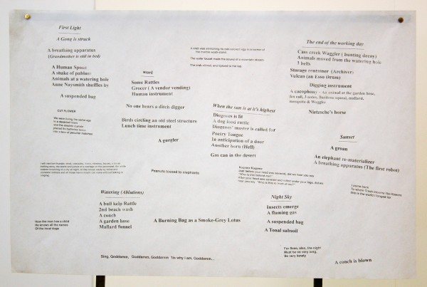 Gareth Moore - A Burning Bag as a Smoke-Grey Lotus - Installatie (detail)