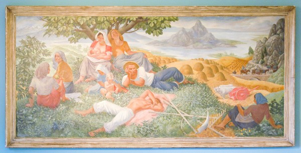 Ge Roling - Oogst - 123x271cm Tempera op doek, 1936, verworven in 1942