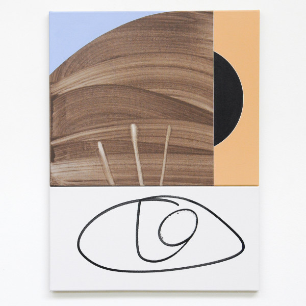 Geert Baas - Zonder Titel (tweeluik) - 80x60cm Acrylverf op linnen