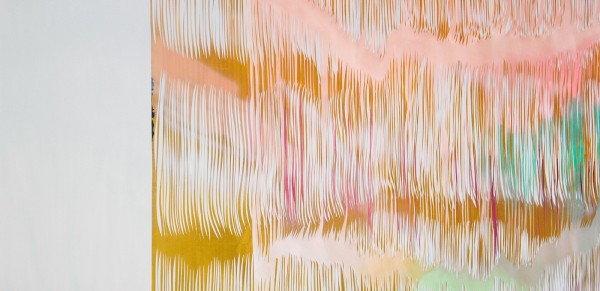 Georgia Russell - Ebb and flow - Twee versneden en beschilderde doeken (detail)