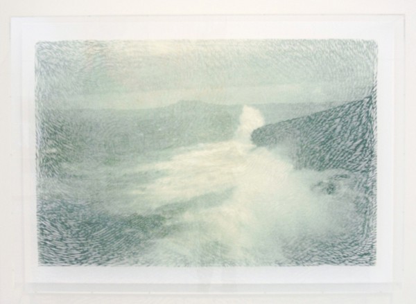 Georgia Russell - Green Wave - Bedrukt en gesneden Kozo papier