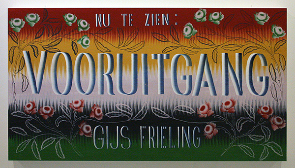 Gijs Frieling - De Vooruitgang - Aankondiging, op paneel (?)