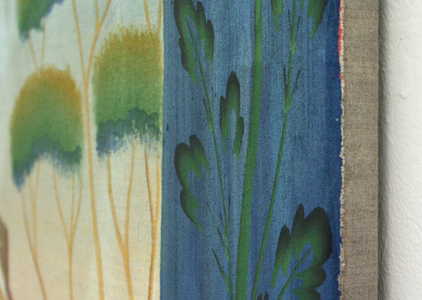 Gijs Frieling - Nelke's Balkontafel - 130x150cm Caseine en pigmenten op linnen (detail) Gijs Frieling - Nelke's Balkontafel - 130x150cm Caseine en pigmenten op linnen (detail)