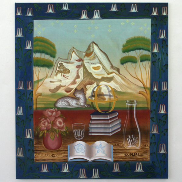 Gijs Frieling - Nelke's Balkontafel - 130x150cm Caseine en pigmenten op linnen Gijs Frieling - Nelke's Balkontafel - 130x150cm Caseine en pigmenten op linnen