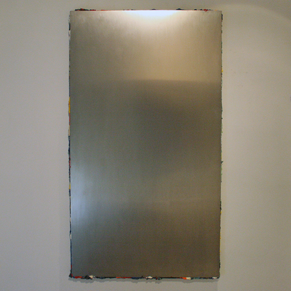 Gijs van LIth - Zonder Titel - 180x100cm Aluminium op canvas (en olieverf aan de randen)
