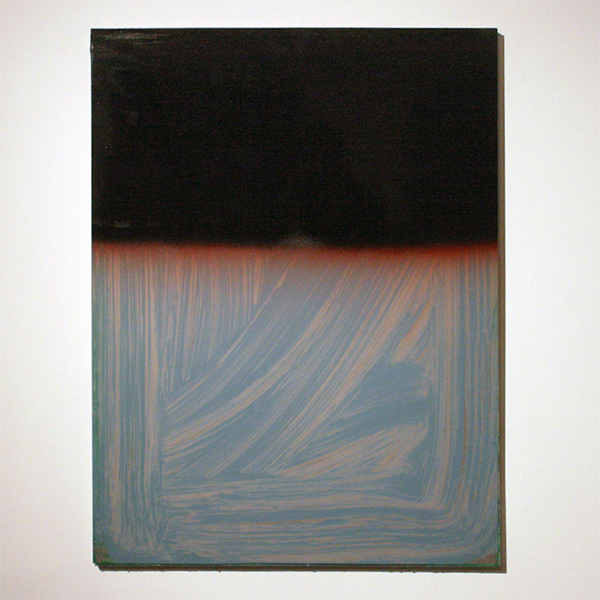 Gijs van Lith - Back to the Future no 6 - 80x60cm Olieverf, alkydlak, spuitlak en aluminium op canvas