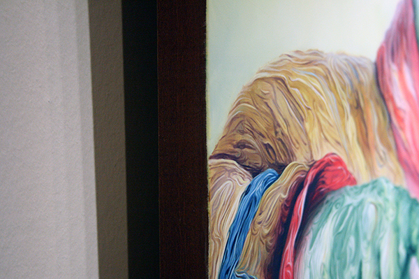 Glenn Brown - The Great Masturbator - Olieverf op paneel 2006 (detail)