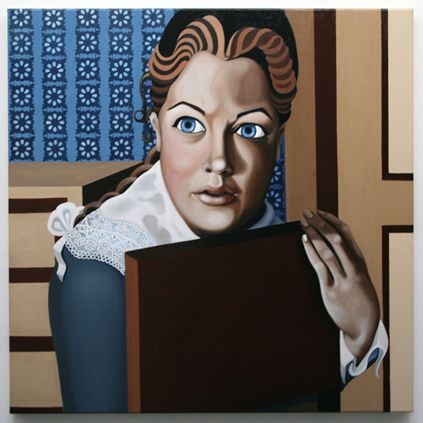 Gonul Albayrak - Romy - 100x100cm Olieverf op linnen Gonul Albayrak - Romy - 100x100cm Olieverf op linnen