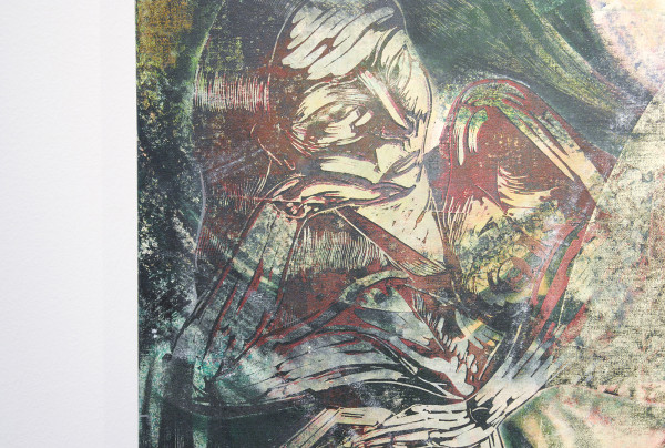 Hadassah Emmerich - Reappear - Acrylverf, inkt en linosnede op linnen (detail)