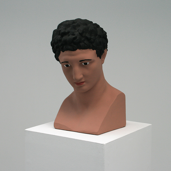 Hans Peter Feldmann - Old Painted Plaster Head - 50x80cm Gips