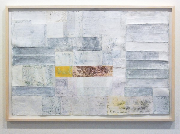 Henri Plaat - De verweerde muur - 88x128cm Collage en gouche