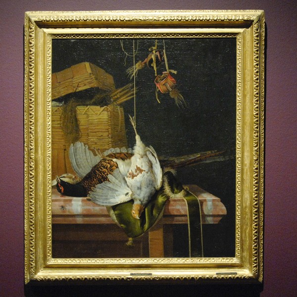 Henri de Fromantiou - Jachtstilleven met dode patijs en fazant - Olieverf op doek, 1672