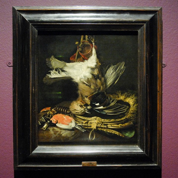 Henri de Fromantiou - Stilleven met Vlaamse gaai - Olieverf op doek, circa 1670-1679