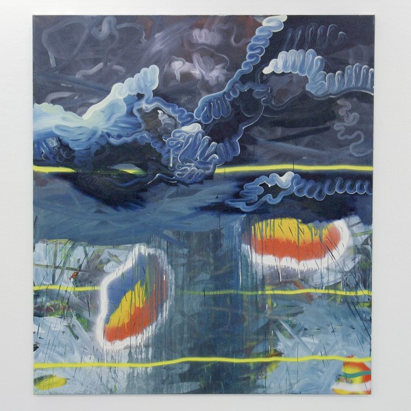 Hidde van Schie - Vergeef hen dat zij ons niet terugbellen, gelijk ik hen ook niet heb teruggebeld - Olieverf, acrylverf en spuitbus op doek