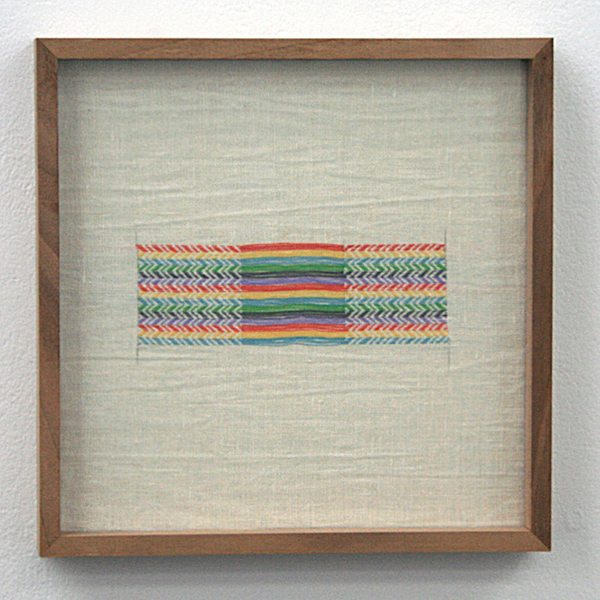 Hinke Schreuders - What Remains #2 - 25x25cm Garen op doek