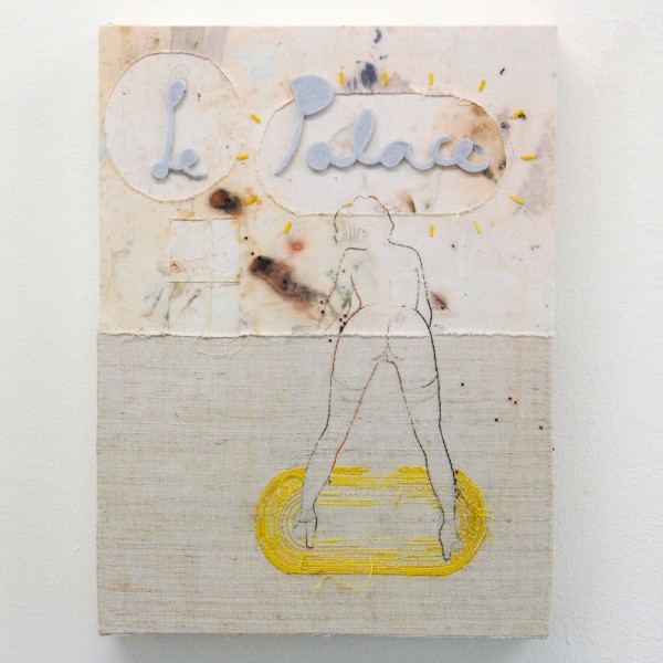 Hinke Schreuders - Zonder Titel (Le Palace) - Garen op doek