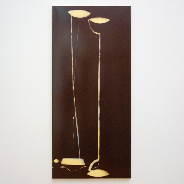 Isa Genzken - Zwei Lampen - Lakverf op doek