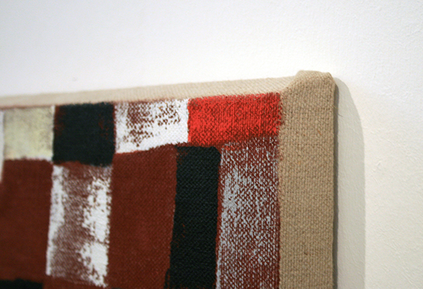 JCJ Vanderheyden - Red Checkerboard - 44x39x3cm Acrylverf op linnen (detail)