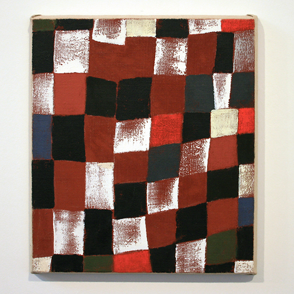 JCJ Vanderheyden - Red Checkerboard - 44x39x3cm Acrylverf op linnen