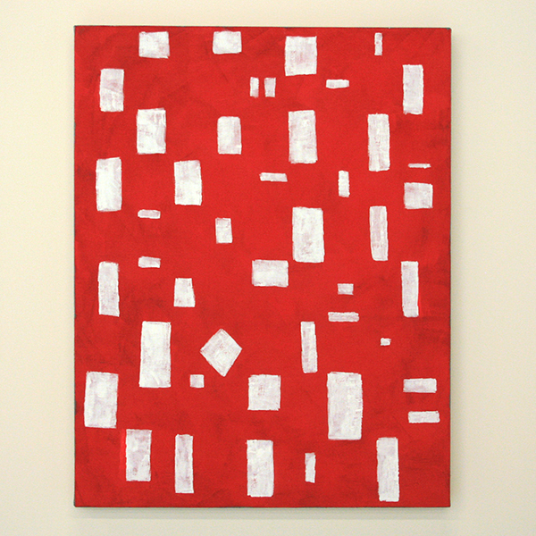 JCJ Vanderheyden - Scarlet and White - Olieverf op doek