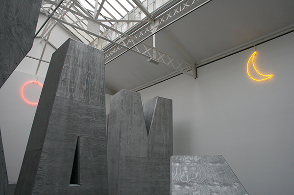 Jack Pierson - Untitled (Moon) - 91x61cm Neon & 91x91cm