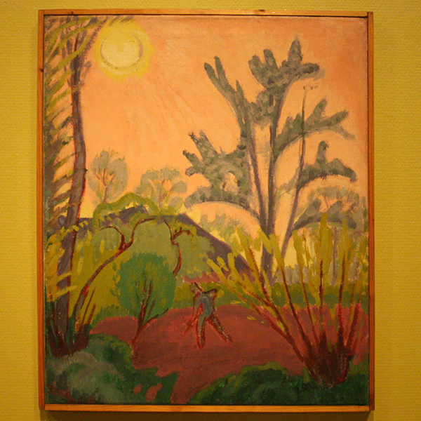 Jan Altink - Bloeiende pereboom in Euvelgunne - Encaustiek en olieverf op doek