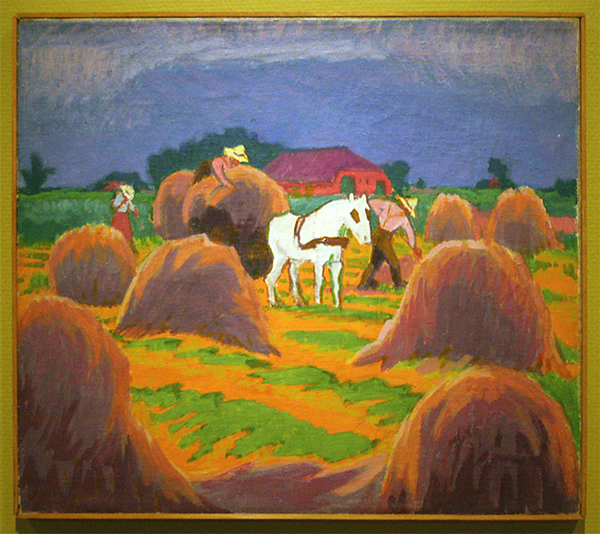 Jan Altink - Het witte paard - Encaustiek en olieverf op doek