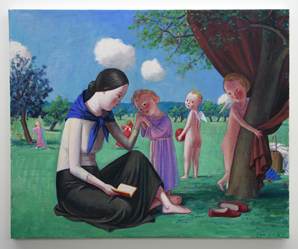 Jan Knap - Untitled - 55x67cm Olieverf op canvas