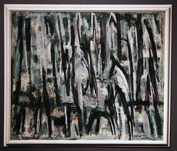 Jan Schoonhoven - Langzaam Groen (Fuga) - 50x60cm Olieverf op paneel