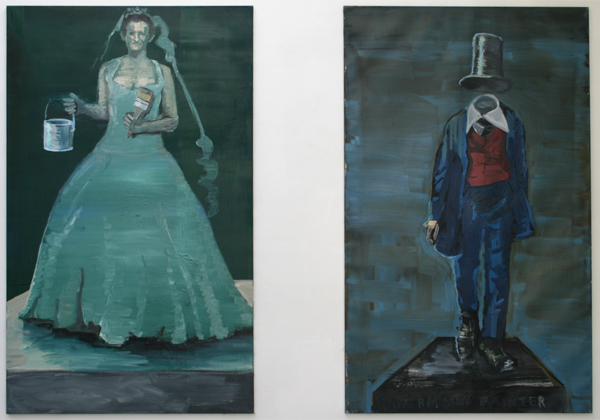 Jan Wattjes - Sacrifice of the Bride & Uniform of a Painter - 165x100cm Olieverf op doek Jan Wattjes - Sacrifice of the Bride & Uniform of a Painter - 165x100cm Olieverf op doek