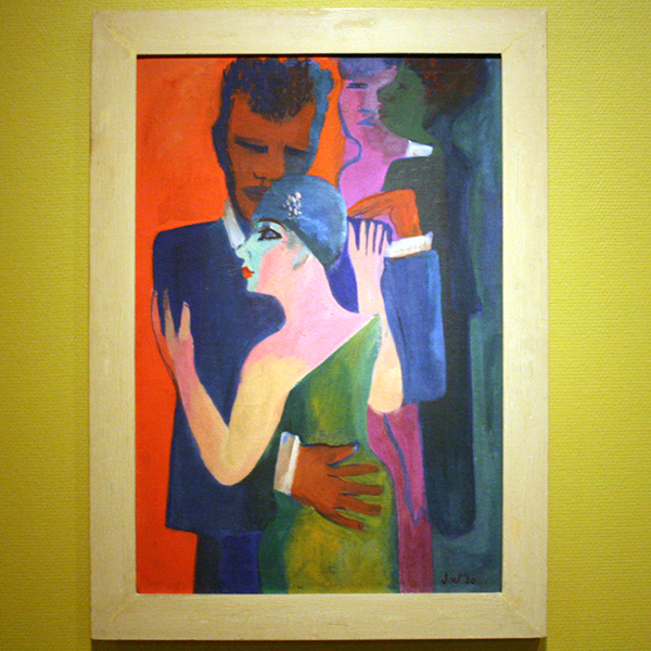 Jan Wiegers - Danspaar - Encaustiek en olieverf op doek