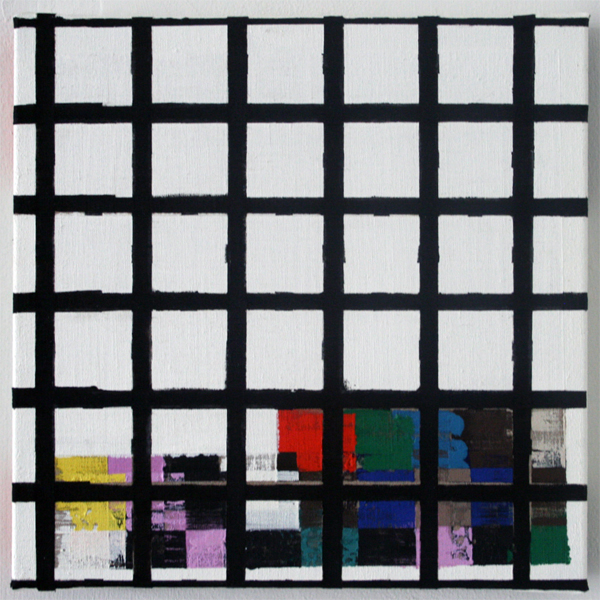 Jan ten Have - Strategy Get Arts - 36x36cm Olieverf, alkydverf, primers, zwavel, tape, printer, bonding pads op linnen, opgespannen dubbel frame Jan ten Have - Strategy Get Arts - 36x36cm Olieverf, alkydverf, primers, zwavel, tape, printer, bonding pads op linnen, opgespannen dubbel frame