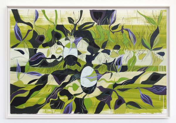 Janaina Tschape - Untitled Painting 7 - 102x152cm Mixed media op aquarelpapier 2013